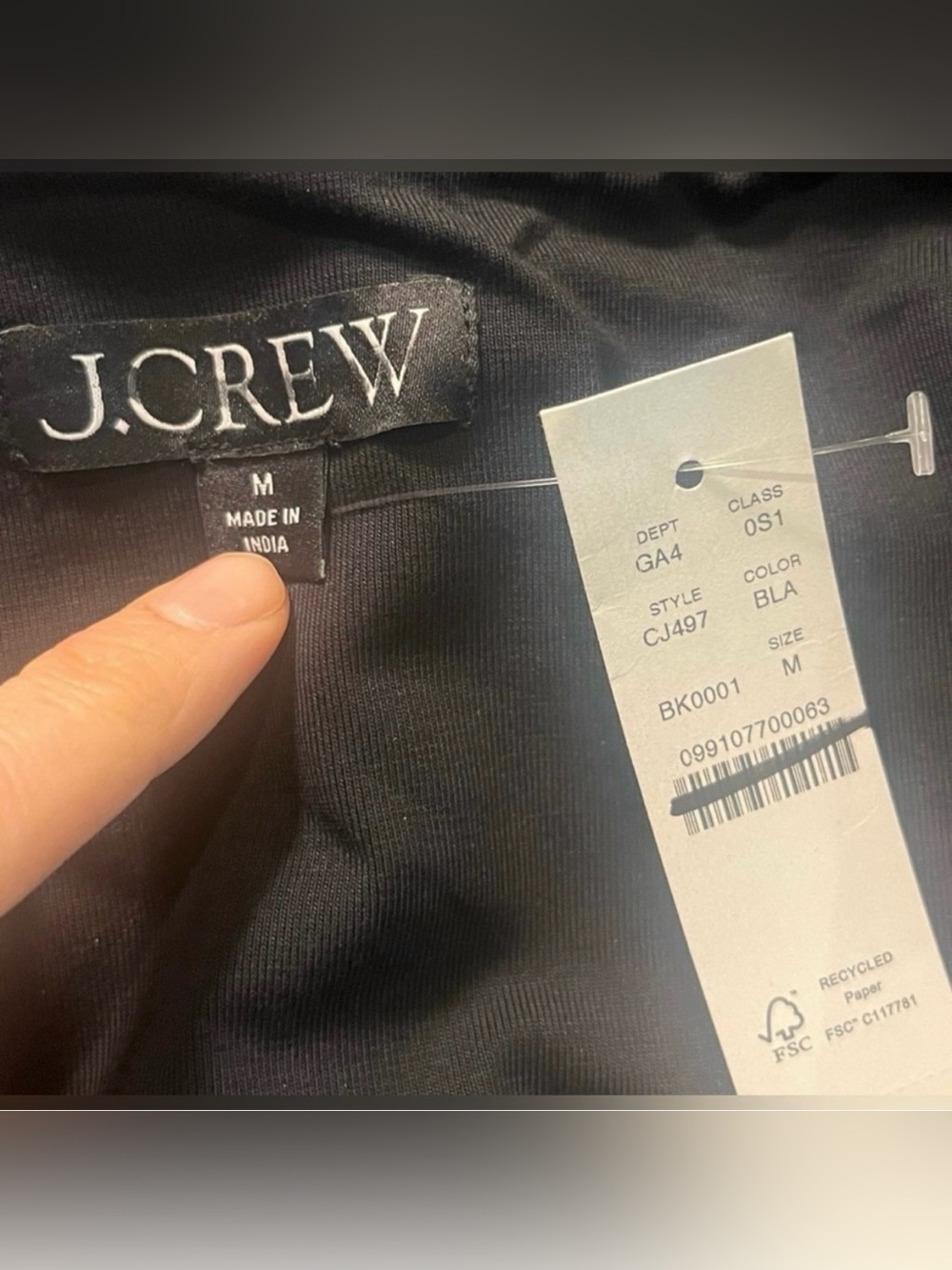 J.Crew Drop-waist mixy dress in black - Picture 7 of 8
